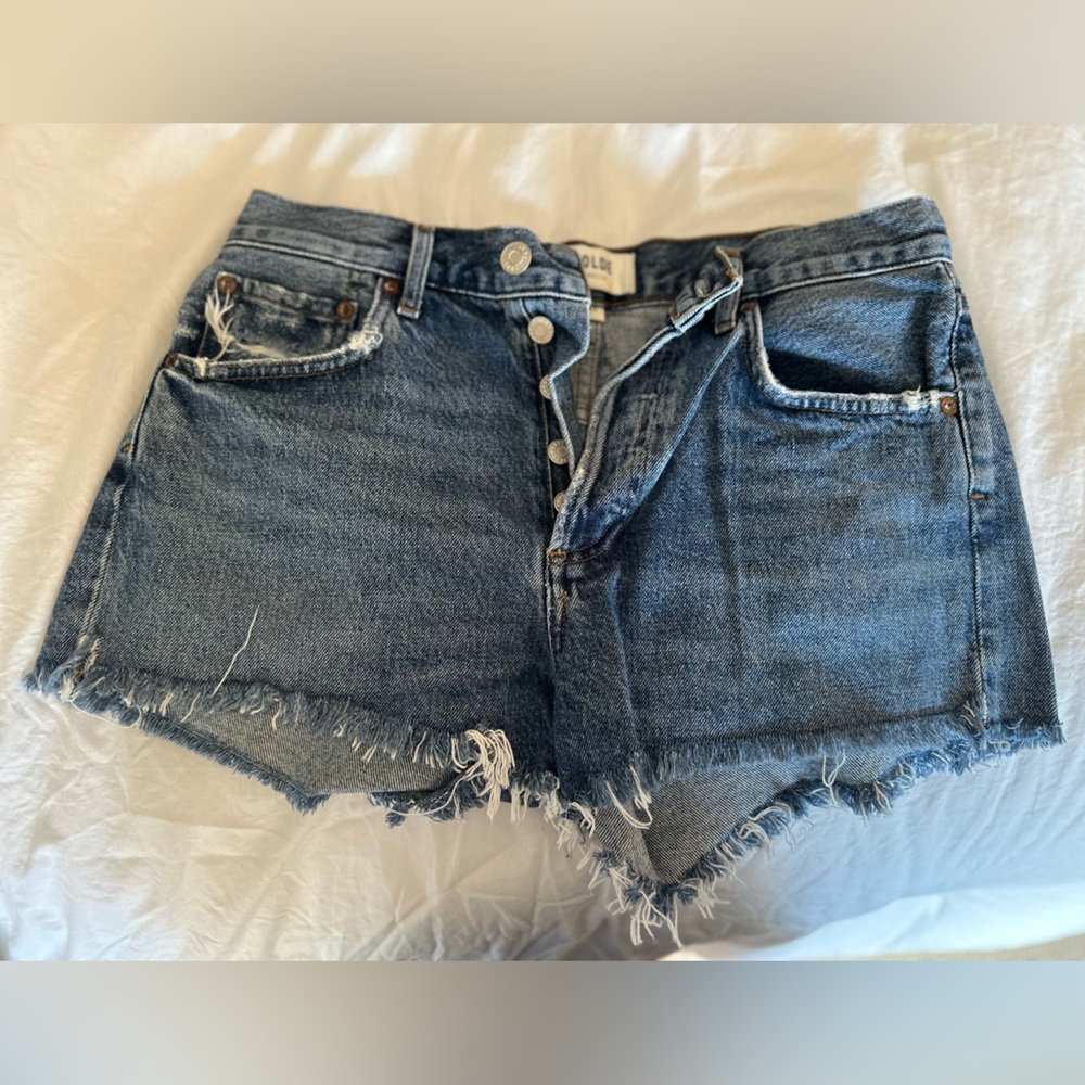 Agolde Los Angeles “Parker Vintage Cutoff” denim shorts previously loved